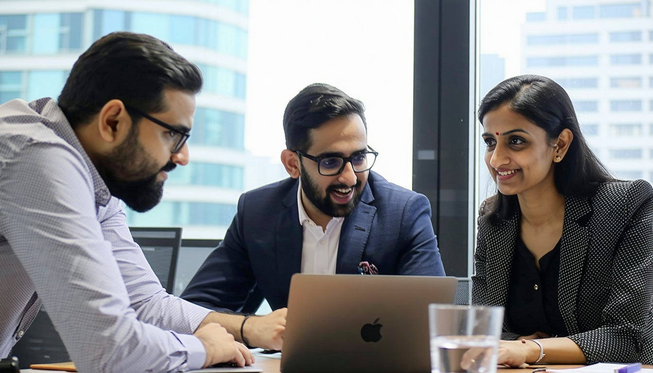 Indian legal team collaborating remotely